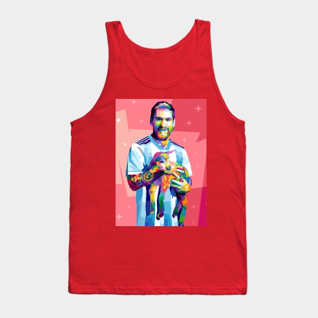 Messi GOAT Tank Top by erikhermawann22